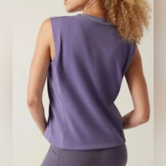 Athleta seasoft tank sweatshirt Dusk Purple top size medium - Picture 3 of 10